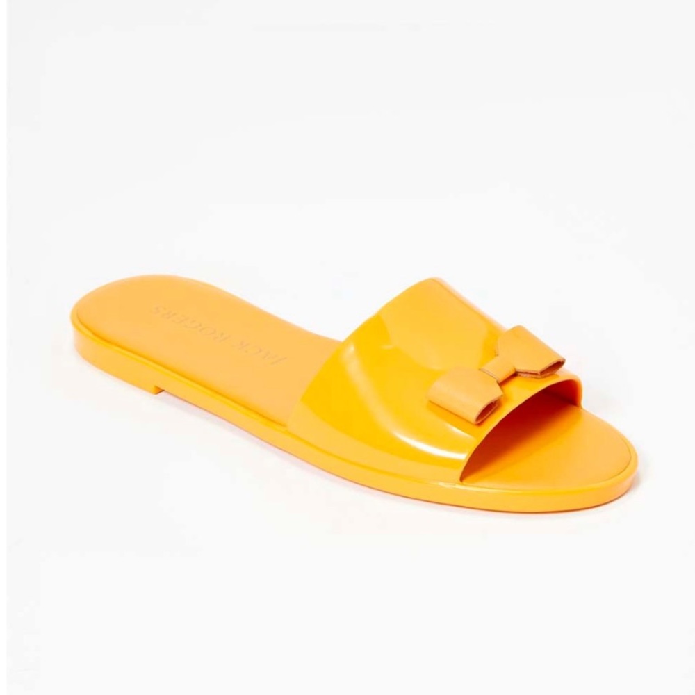 Jack Rodgers Mango Patricia Bow Accent Jelly Slide Woman’s Size 7